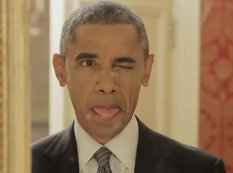 Barak Obamanın şən və şok VİDEOsu