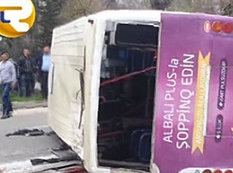 Azərbaycanda dəhşətli avtobus qəzası: 3 ölü, 10 yaralı - YENİLƏNİB - VİDEO