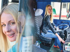 Avtobus sürən qadın ölkədə məşhurdur
