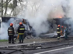 Avtomobil qəzasında azərbaycanlı sürücü yanaraq öldü