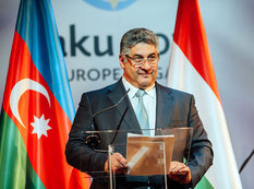 Heydər Əliyev Fondunun təşkilatçılığı ilə Macarıstanda &quot;Bakı-2015&quot; birinci Avropa Oyunlarının təqdimatı keçirilib - FOTO