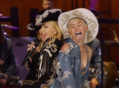 Madonna və Mayli Sayrus bir arada - FOTO