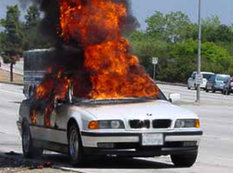 Masazırda &quot;BMW&quot; yandı