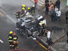 Bakıda yanan Maserati-nin sahibi də məmur balasıdır? - YENİLƏNİB - FOTO