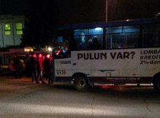 Bakıda sərnişin avtobusları toqquşdu - FOTO