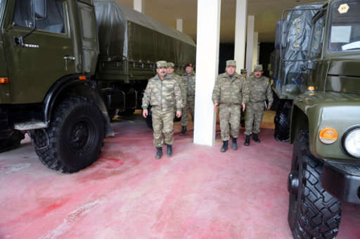 Müdafiənin ön xətti boyunca hərbi hissələrin hazırlıq səviyyəsinin yoxlanılmasını davam etdirilir - FOTO