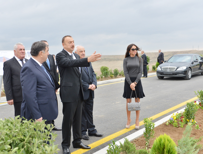 Prezident İlham Əliyev və xanımı Mehriban Əliyeva Taxtakörpü su anbarı, su elektrik stansiyası və Taxtakörpü-Ceyranbatan su kanalının açılışında iştirak ediblər - YENİLƏNİB - FOTO