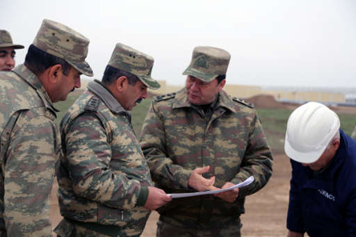 Müdafiənin ön xətti boyunca hərbi hissələrin hazırlıq səviyyəsinin yoxlanılmasını davam etdirilir - FOTO