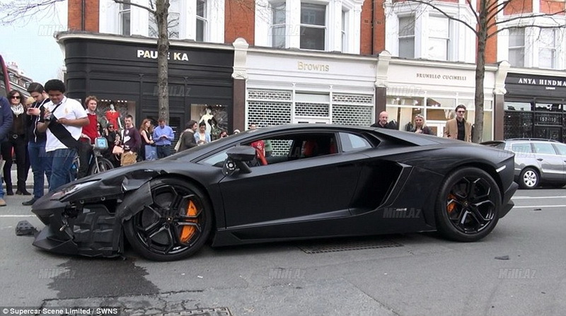 Lamborghini, BMW və Mazda toqquşdular - FOTO