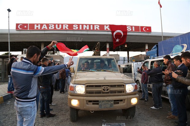 Peşmərgələr Türkiyədən keçdilər - FOTO