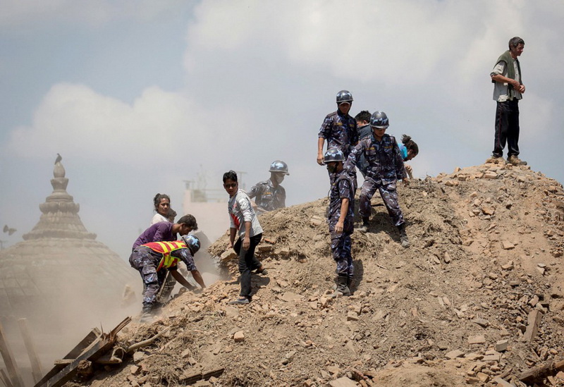 Nepal zəlzələsi FOTOLARDA