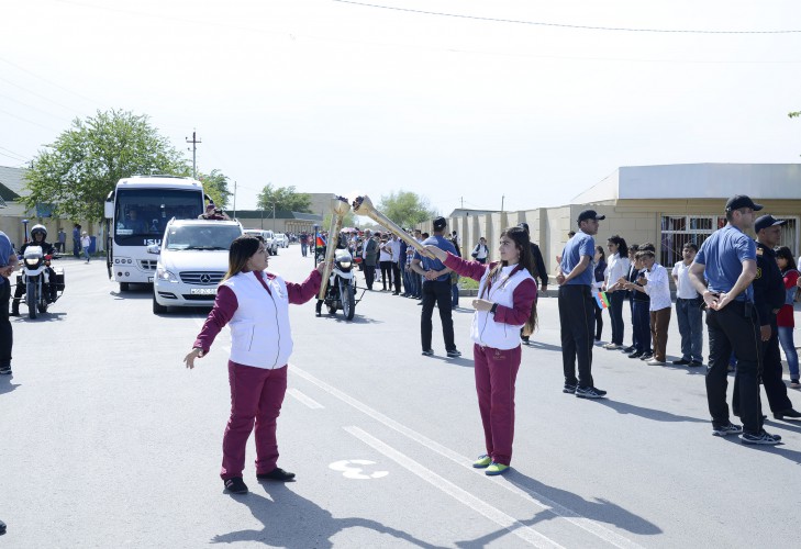 İlk Avropa Oyunlarının məşəli Neftçalada - VİDEO - FOTO