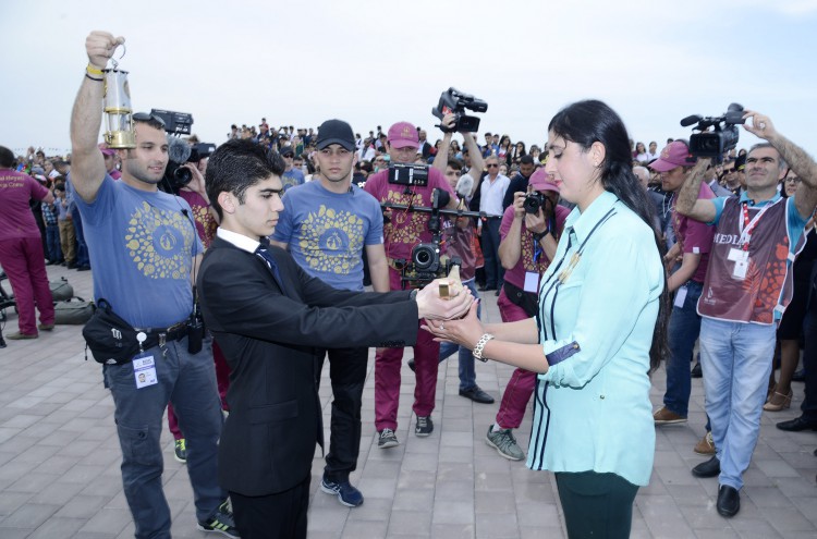 İlk Avropa Oyunlarının məşəli Neftçalada - VİDEO - FOTO