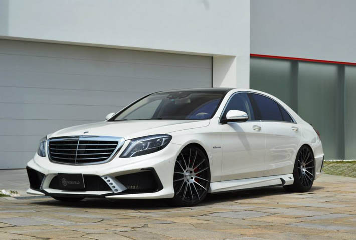 Aqressiv, aerodinamik asmalı Mercedes S63 - FOTO