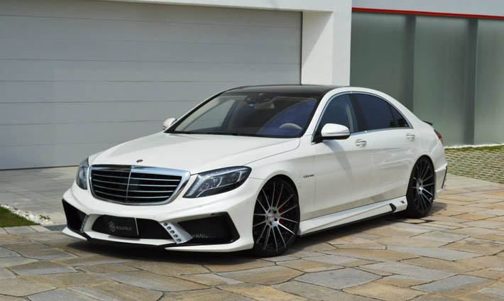 Aqressiv, aerodinamik asmalı Mercedes S63 - FOTO