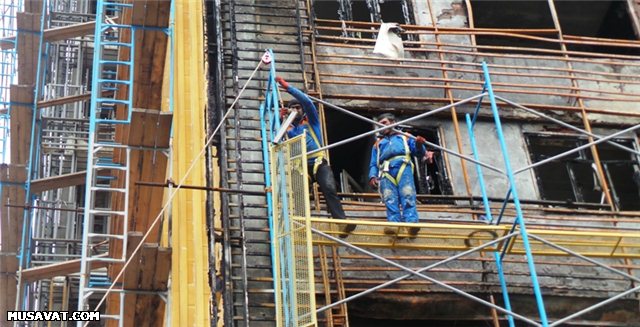 Bakıda yaşayış binasının yanması ilə bağlı yeni TƏFƏRRÜATLAR - REPORTAJ - FOTO