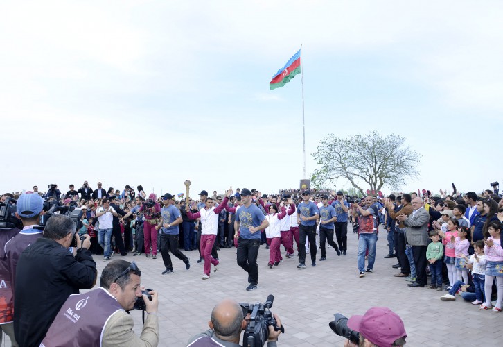 İlk Avropa Oyunlarının məşəli Neftçalada - VİDEO - FOTO